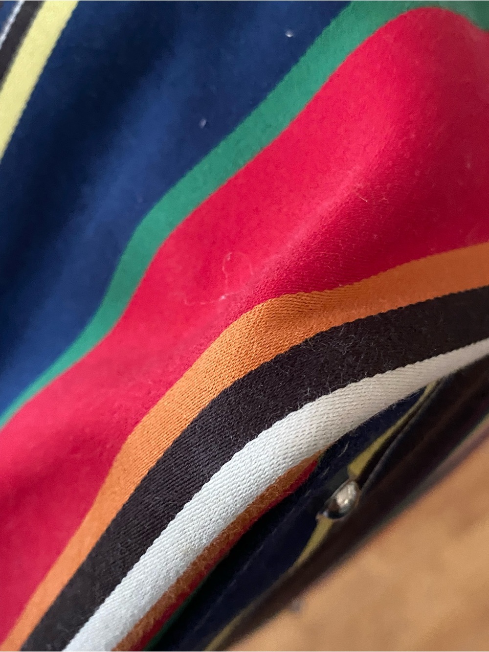 kate spade Red Navy Multicolor Striped Canvas Tote - Picture 5 of 7